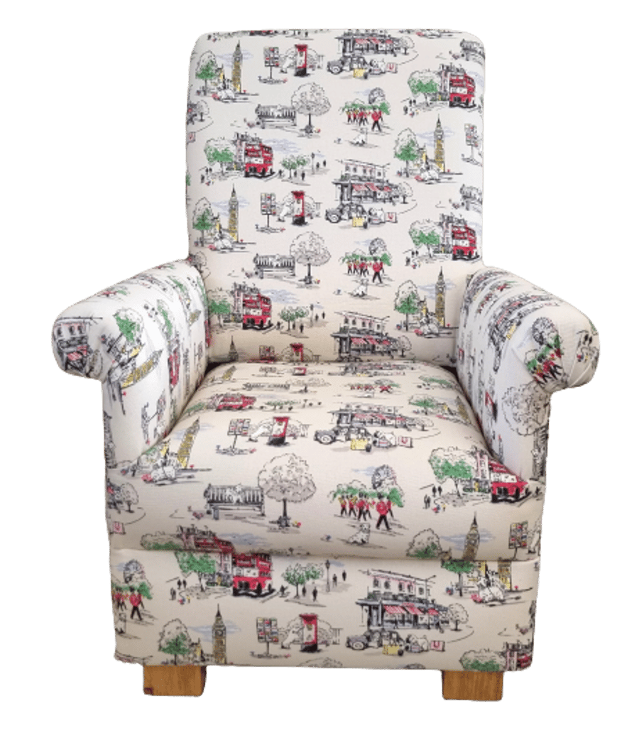 Cath Kidston Children's Chair Billie Goes To London Fabric Kids Armchair Capital