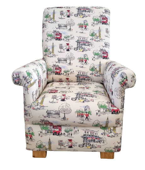 Cath Kidston Children's Chair Billie Goes To London Fabric Kids Armchair Capital