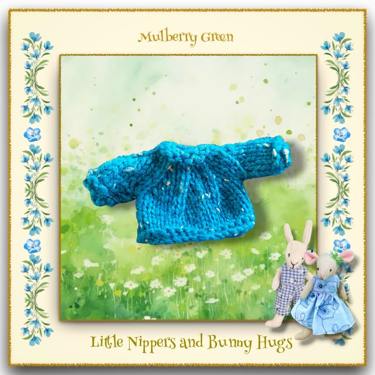 Little Nippers and Bunny Hugs Blue Flecked Jumper
