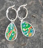 Boatite earrings - reversible drops on hoops - Image 5