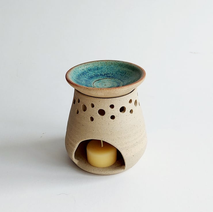 Handmade pottery Essential Oil Burner or wax me... - Folksy