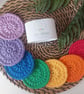 Set of 7 Bright Rainbow Reusable Cotton Face Scrubbies   - Image 1