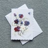 greetings card original art floral hand painted blank card ( ref F 238 )