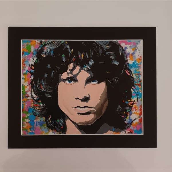 JIM MORRISON ART PRINT WITH MOUNT