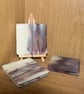 Boxed Set of 4 Fused Glass Coasters in Streaky Cream and Brown - 9141 - Image 5