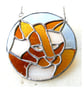 Cat Suncatcher Stained Glass Ring Ginger Feline Catlover Gift - Image 5