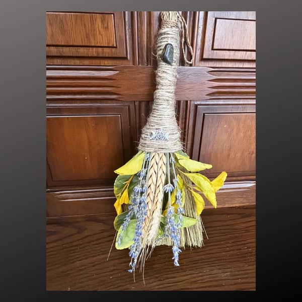 Altar Besom Broom Dragonstone Wiccan Pagan Decor Broomstick Handfasting Wedding