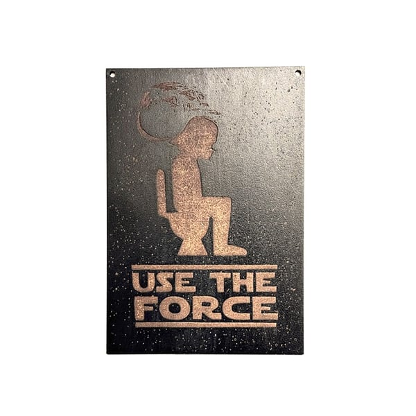 Funny toilet wall sign