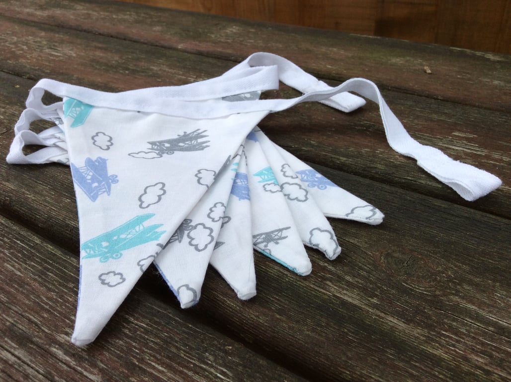 Aeroplane & Bi-planes Bunting Vintage Aircraft 