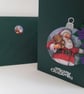  Christmas card. Santa. Father Christmas. Handmade Christmas card. Ref 469 - Image 2