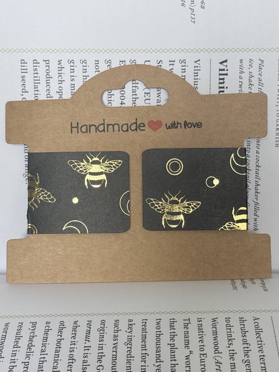 Golden Bee Magnetic Bookmarks (Pair)