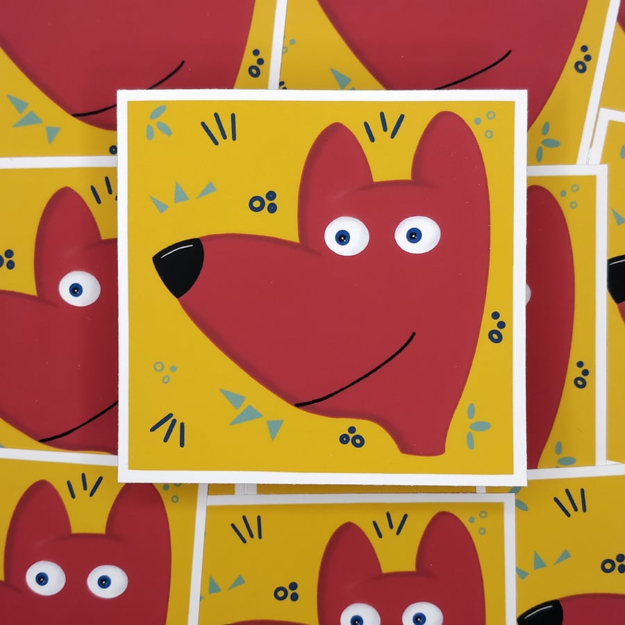 Sox the Fox Vinyl Sticker