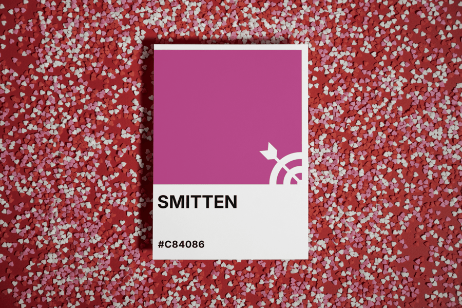Valentines SMITTEN Greeting Card – Colour Swatch Series (A6, Blank Inside)