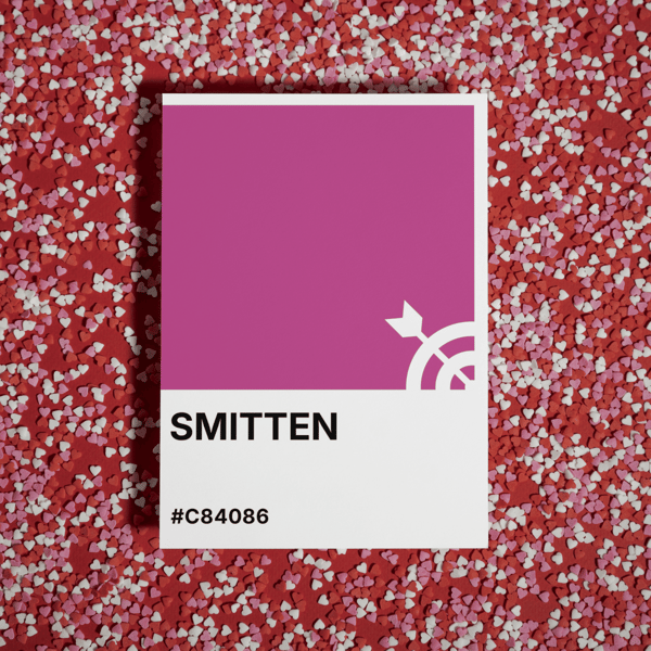 Valentines SMITTEN Greeting Card – Colour Swatch Series (A6, Blank Inside)