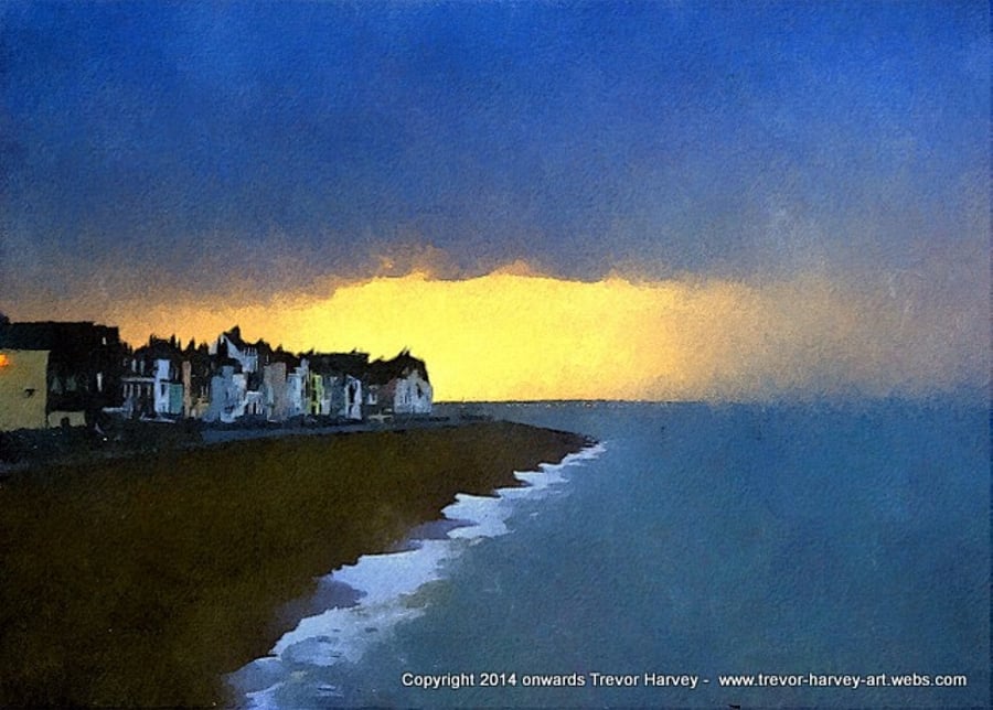 Nightfall At Deal - Exclusive Fine Art Print, atmospheric landscape, coastal art