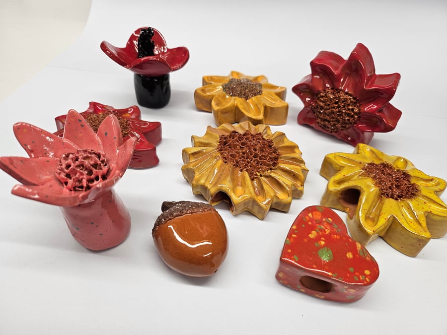 Cane Tops for Your Bamboo Sticks - Flower Collection