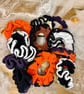 Handmade Halloween Crochet Scrunchies – Spooky Hair Accessories – Small & Large