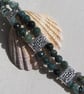 Green Moss Agate Gemstone Beaded Chakra Bracelet "Meadow Dew" - Image 4