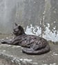 Lying Cat Animal Statue Large Bronze Resin Garden Sculpture - Image 7