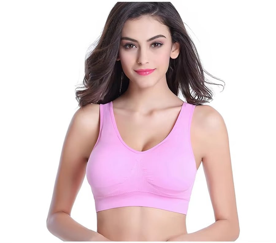 Women Sport Yoga Bra Running Vest Gym Workout Underwear Padded Crop Tops Female 