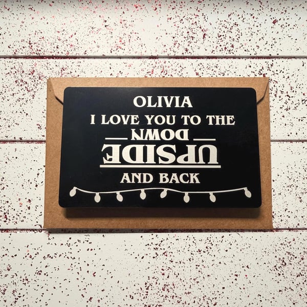Personalised Stranger things Gift, Upside Down
