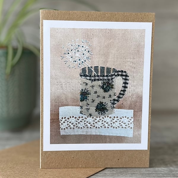 Seedhead Print Blank Greetings Card 
