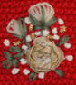 Embroidered Book - Cream Roses - Image 2