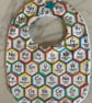 Periodic Table bib for toddler. Cotton with bamboo towelling backing.