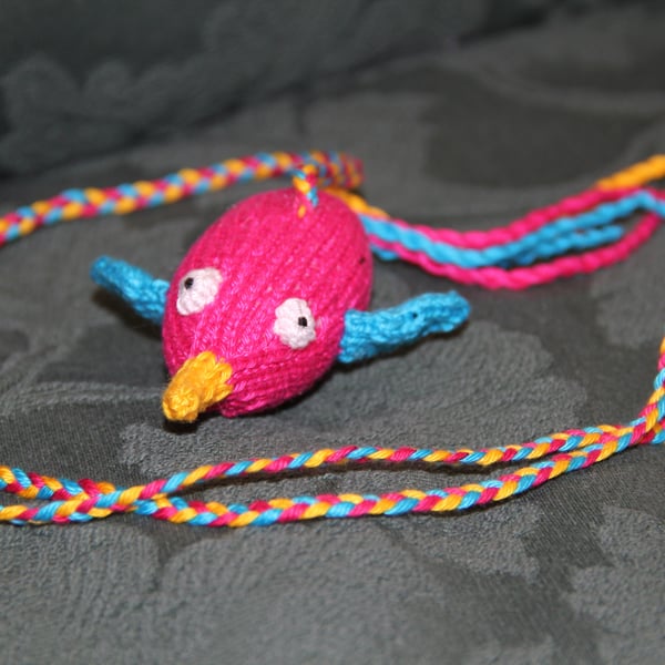 Hand Knitted Humming Bird Catnip Toy