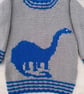 Dinosaur Child's Sweater and Hat - Brontosaurus - Digital Knitting Pattern - Image 3