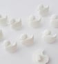 10 white baby duck buttons 15mm
