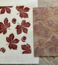 Set of 3 - Falling leaves Linoprints Oak, Sycamore and Chestnut : Hand-Burnished - Image 10