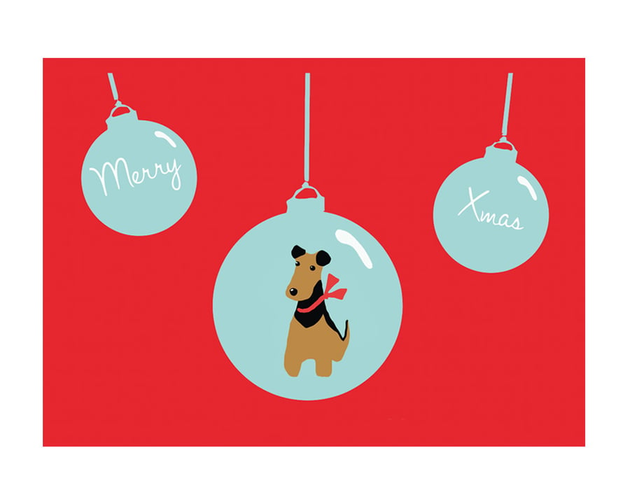 Welsh Terrier Christmas Card