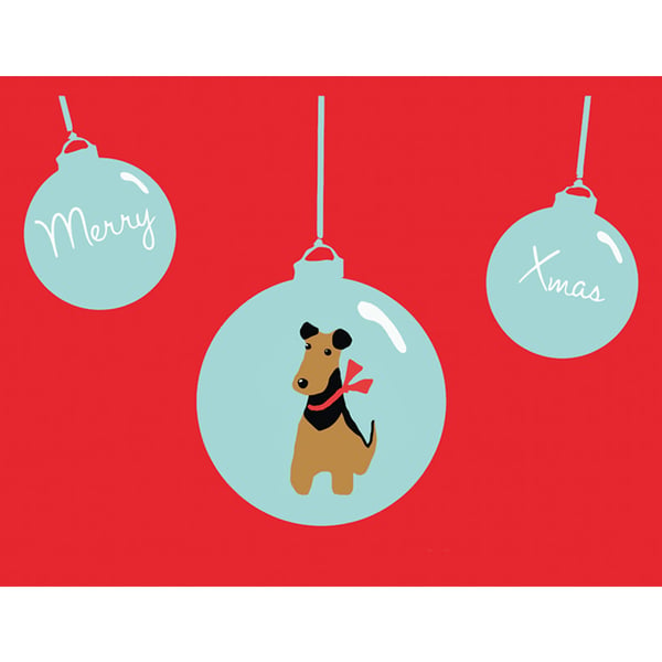 Welsh Terrier Christmas Card