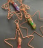 Celestial Copper Star with Pink Aurora Point, Handmade Christmas Decoration.   - Image 6