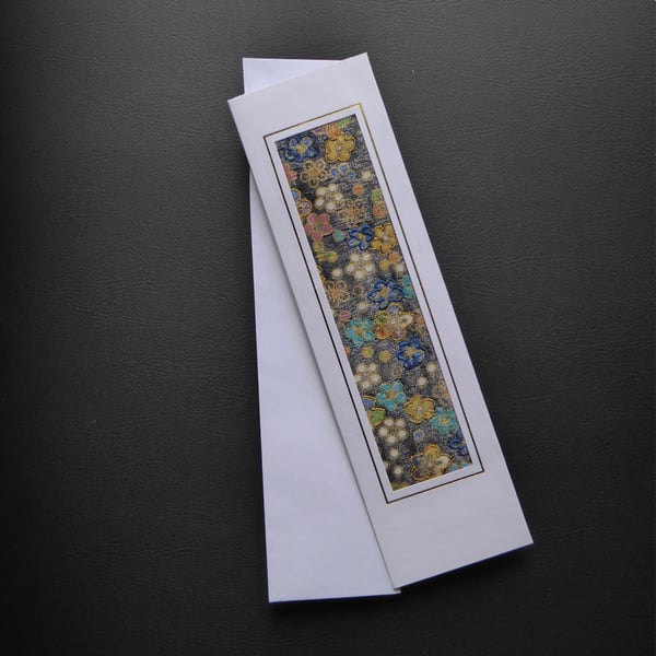 Individually Hand Crafted Textile Blank Bookmark Card