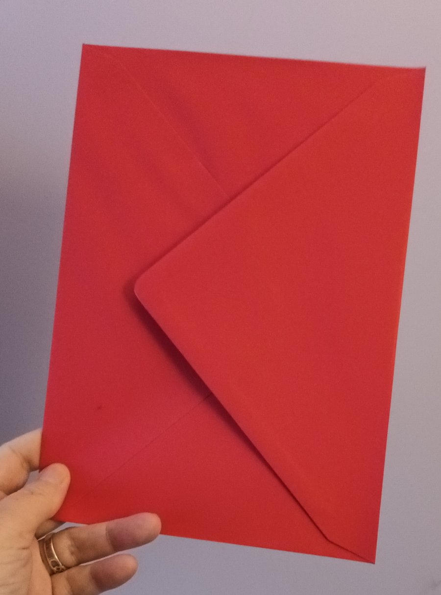 C5 A5 Ivory Envelopes For Cardmaking Diamond Flap 120gsm Pack Of 6