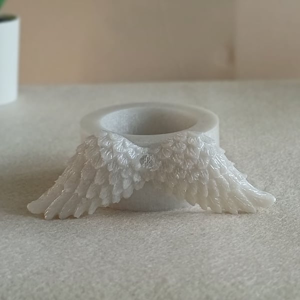 Angel Wing Tealight Holder – Handmade Memorial Keepsake for the Home