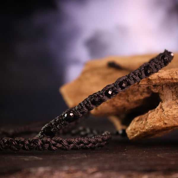 Men's bracelet set with Black Tourmaline 