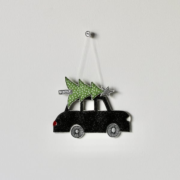 'Taking the Tree Home Taxi'- Hanging Decoration