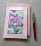 Individually Hand Crafted Textile Blank Card - Image 1