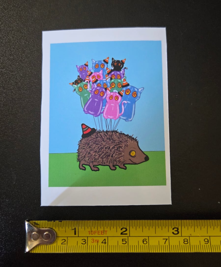 Nipfest Hedgehog balloon magnet small