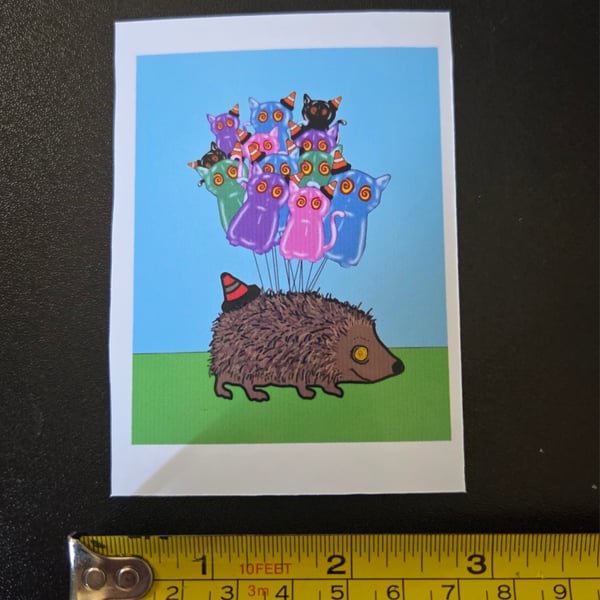 Nipfest Hedgehog balloon magnet small