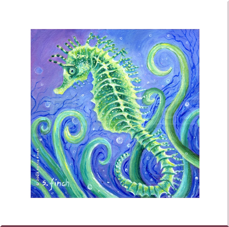 Spirit of Seahorse - Blank Card with Nature Spirit Totem message