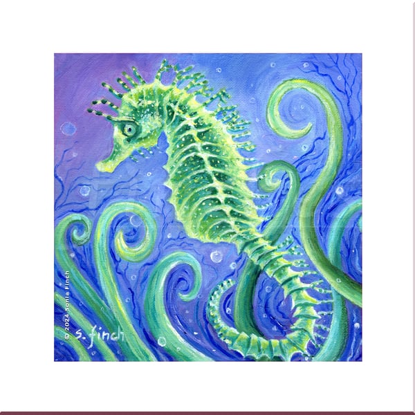 Spirit of Seahorse - Blank Card with Nature Spirit Totem message