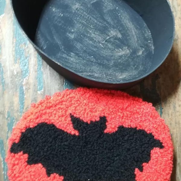 Bat needle punched storage box, Halloween box, bat decor, Halloween decoration