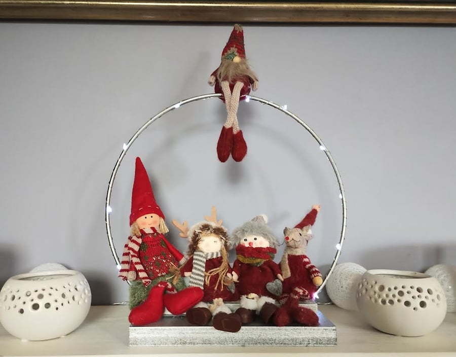 Christmas Gnome and Friends Table Centerpiece 