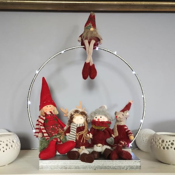 Christmas Gnome and Friends Table Centerpiece 