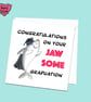 Funny Shark Graduation card, Congratulations Card, Humorous Shark Card - Image 2
