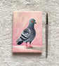 Original Pigeon Canvas Painting - Mixed media Painting - One of a kind